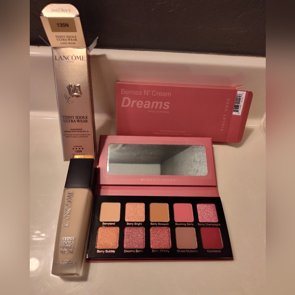Lancome Teint Idole Foundation 135N & Violet Voss Berries and Cream Palette NEW